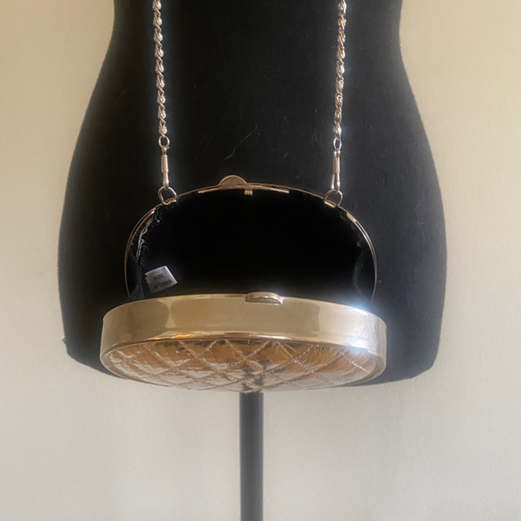 Silver Tuck and Roll Design Evening Bag - Picture 3 of 4